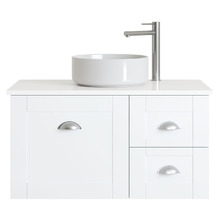 Victoria 900mm White Wall Hung Single Vanity Unit
